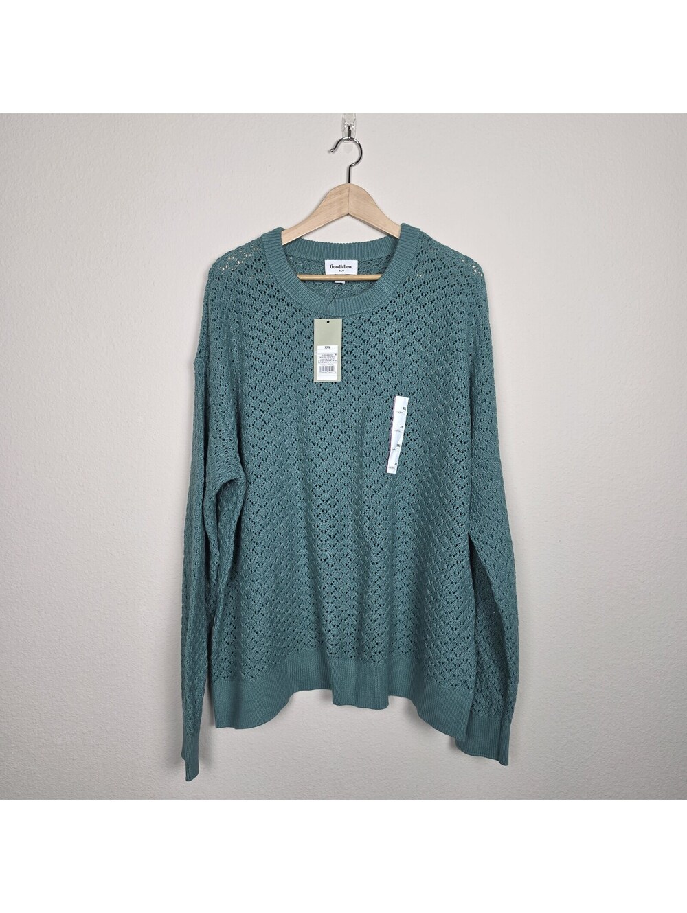 Goodfellow & Co Men's Open-Work Crewneck Sweater XXL